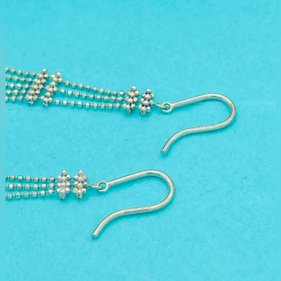 Tiffany & Co Rare Ziegfeld Silver SS Fringe Drop Earring